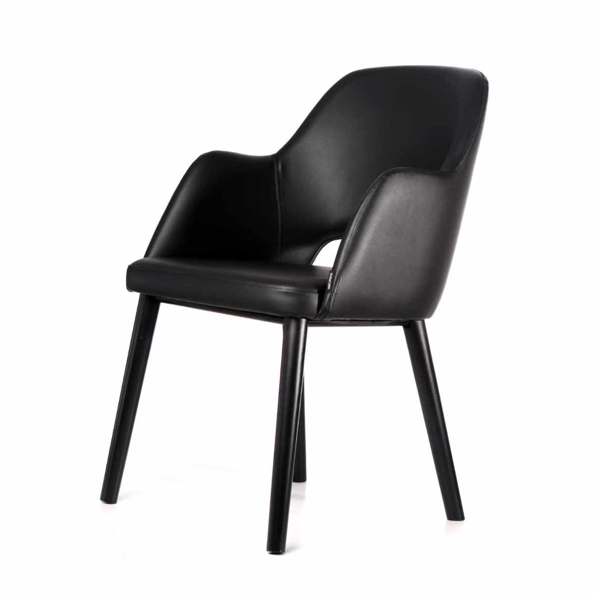 Sorbet Chair - Black with black legs